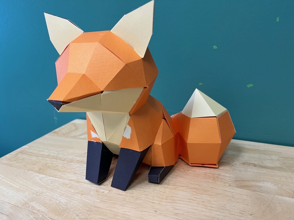 papercraft fox